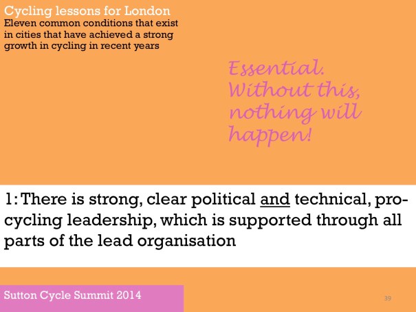 Slide 39 | Sutton Cycle Summit | January 2014