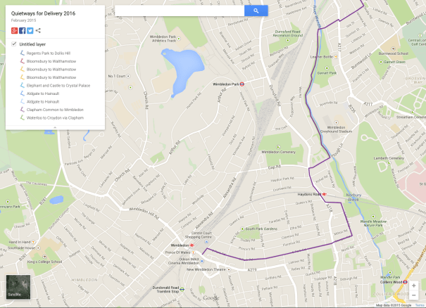 Figure 3. Quietways due for 