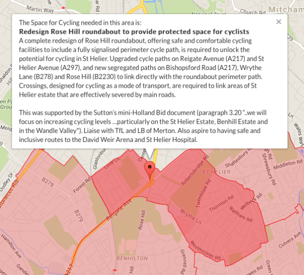 The Space for Cycling 'ward ask' for St Helier. 