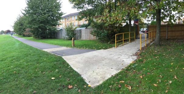 Overton Park. A welcome new path, but falls far short of potential. Photo Charles Martin, 15 October 2015 