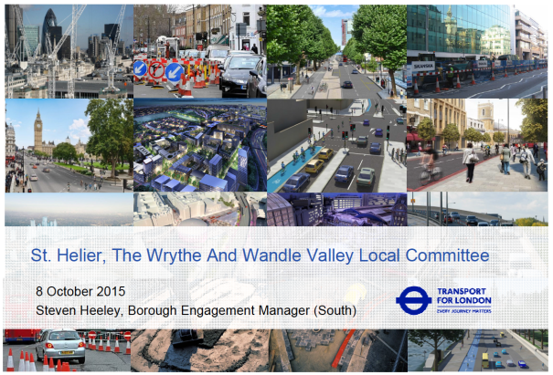 The front page to Stephen's presentation. What a great cover, lot's of things for cycling on the outside (zone 1) but alas not on the inside (zone 5)? 