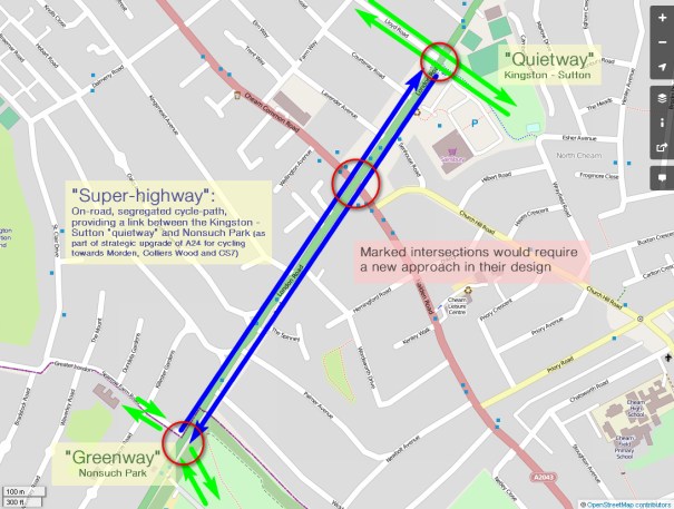 CheamNorthAndWorcesterParkLocalCommittee_20151203_Nonsuch_02_NorthCheam_LondonRoadAsLinkToQuietways