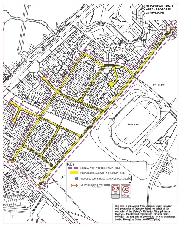 SuttonToColliersWoodCycleway_StHelierArea_02_StavordaleRoad_20mphSpeedLimit_crop