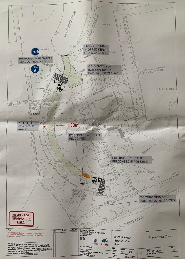SuttonCycleForumSeptember2019_Plan_ClarendonRoad